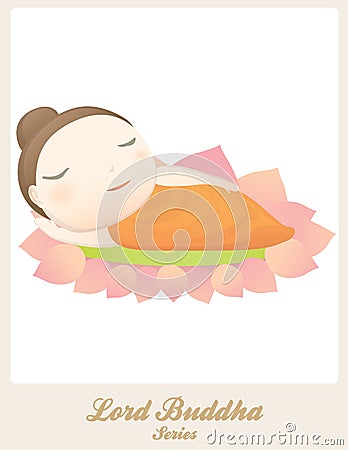 Lord Buddha's Nirvana Vector Illustration