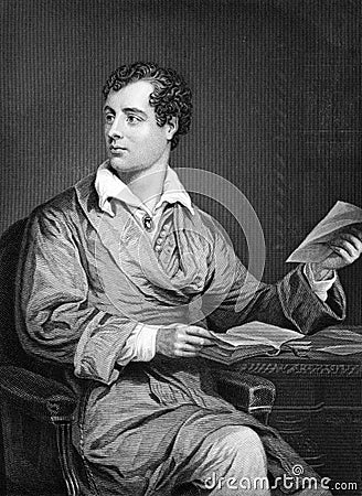 Lord Byron Editorial Stock Photo