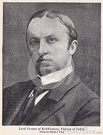 Lord Curzon of Keddleston, Viceron of India Editorial Stock Photo