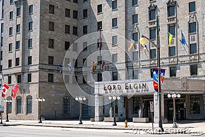 Lord Elgin Hotel in Downtown Ottawa, Canada Editorial Stock Photo