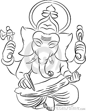 Lord Ganesh Vector Illustration