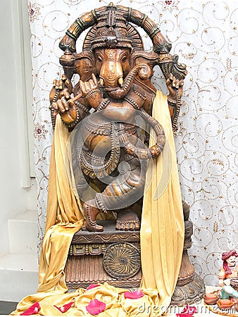 Lord Ganesha playing flute Editorial Stock Photo