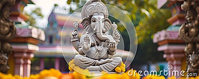 Lord ganesha sculpture at temple. Lord ganesh festival Stock Photo
