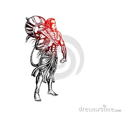 Lord Hanuman for Hanuman Jayanti festival of India Vector Illustration