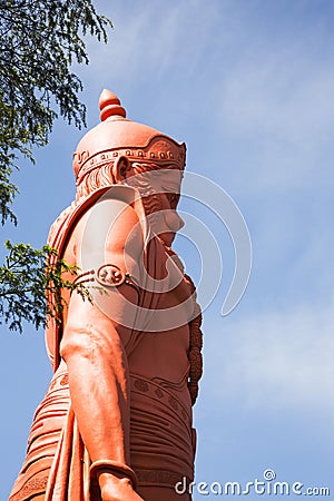 Lord Hanuman statue at Jakhoo Temple Stock Photo