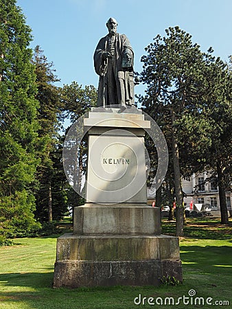 Lord Kelvin statue in the Botanic Gardens in Belfast Editorial Stock Photo