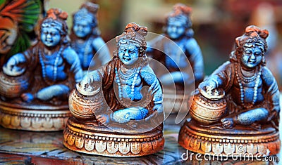 Lord krishna poses Stock Photo