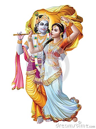 Lord krishna with Radha ji, radha-krishan Stock Photo