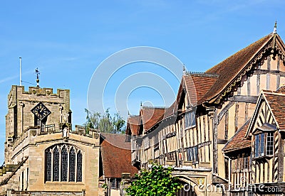 Lord Leyster Hospital and chapel, Warwick. Editorial Stock Photo