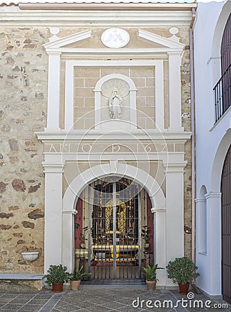 Lord of Peace chapel at Dominican convent of Aceuchal, Spain Editorial Stock Photo