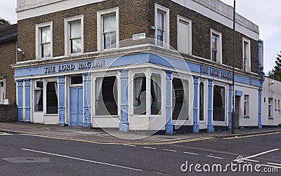 Lord Raglan old pub in London Editorial Stock Photo