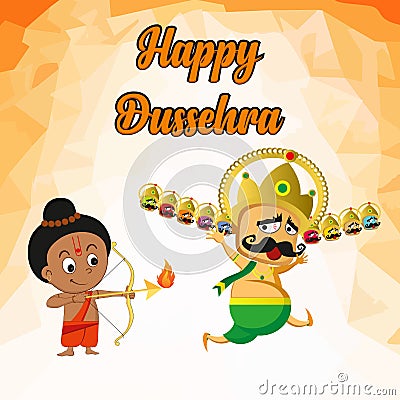 Lord Rama's Dussehra Victory Illustration Cartoon Illustration