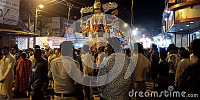 lord ravana rally during dussehra festival in India Editorial Stock Photo