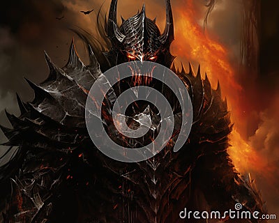 lord Sauron lord Sauron lord sauron lord generative sauron fantasy warrior demon king army evil Cartoon Illustration