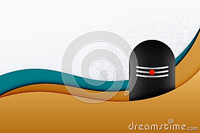 Lord shiva shivling shivratri festival background design Vector Illustration