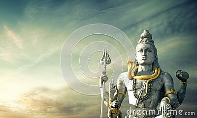 Lord shiva statue murudeshwara karnataka india shivaratri Stock Photo