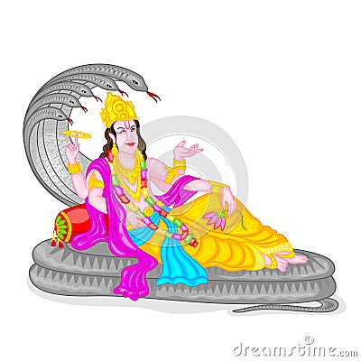 Lord Vishnu Vector Illustration