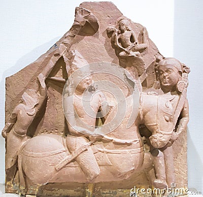 Lord Vishnu Kalki Form Stone Head India Editorial Stock Photo