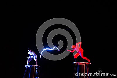 Lords of Lightning high voltage electricity show Editorial Stock Photo