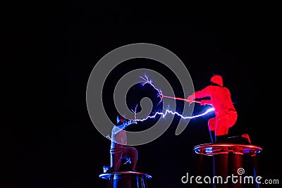 Lords of Lightning high voltage electricity show Editorial Stock Photo