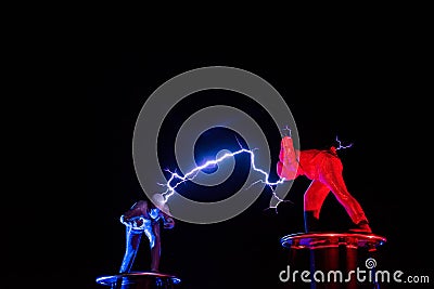 Lords of Lightning high voltage electricity show Editorial Stock Photo