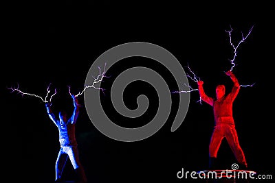 Lords of Lightning high voltage electricity show Editorial Stock Photo