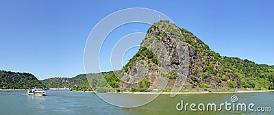 Loreley Rock in Rhine River, Germany Stock Photo