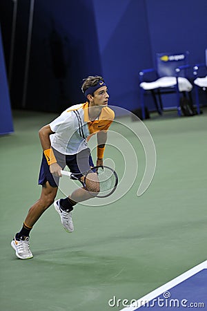 Lorenzo Musetti at US Open 2018 Editorial Stock Photo