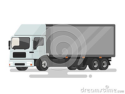 Lorry. Delivery truck on a white background. Vector illustration Stock Photo