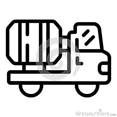 Lorry industrial metal icon outline vector. Material worker Vector Illustration