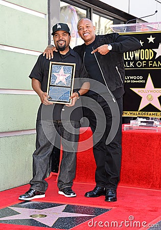 Ice Cube & Dr. Dre Editorial Stock Photo