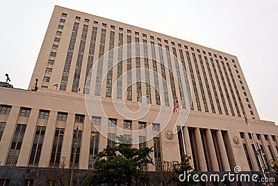 Los Angeles, California: The Spring Street Courthouse, formerly the United States Court House in Downtown Los Angeles Editorial Stock Photo