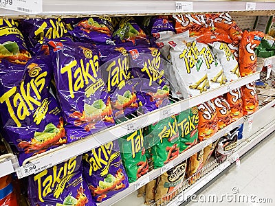 Takis bags at store Editorial Stock Photo