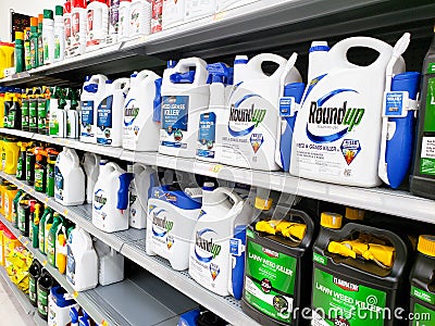 Roundup products at store Editorial Stock Photo