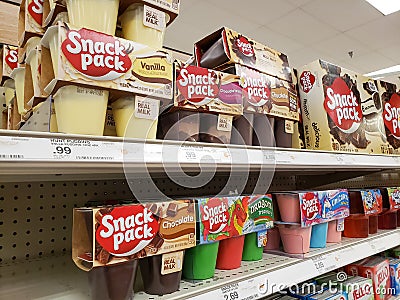 Snack Pack at store Editorial Stock Photo