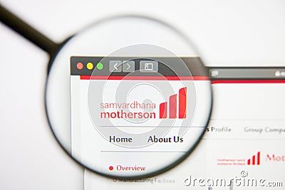 Los Angeles, California, USA - 14 February 2019: Motherson Sumi Systems website homepage. Motherson Sumi Systems logo Editorial Stock Photo