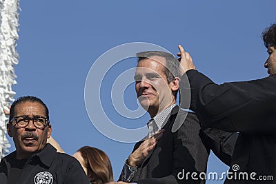 Los Angeles, California, USA, January 19, 2015, 30th annual Martin Luther King Jr. Kingdom Day Parade, Mayor Eric Garcetti Editorial Stock Photo