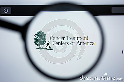 Los Angeles, California, USA - 21 Jule 2019: Illustrative Editorial of CANCERCENTER.COM website homepage. CANCER Editorial Stock Photo