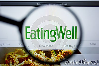 Los Angeles, California, USA - 29 Jule 2019: Illustrative Editorial of EATINGWELL.COM website homepage. EATINGWELL logo Editorial Stock Photo