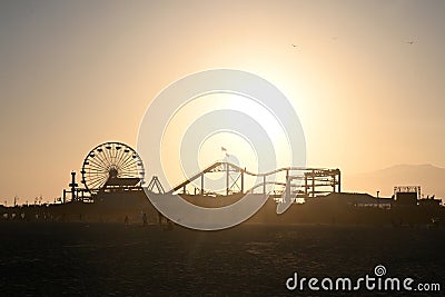 Los Angeles, California, USA - July 29, 2023: The people rest on the in Santa Monica beach Editorial Stock Photo