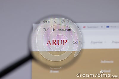 Los Angeles, California, USA - 1 June 2021: Arup Group logo or icon on website page, Illustrative Editorial Editorial Stock Photo
