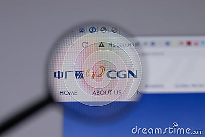Los Angeles, California, USA - 1 June 2021: China General Nuclear Power Group CGN logo or icon on website page, Illustrative Editorial Stock Photo