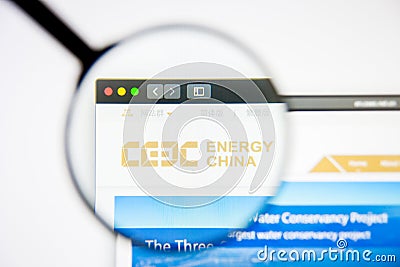 Los Angeles, California, USA - 5 March 2019: China Energy Engineering website homepage. China Energy Engineering logo visible on Editorial Stock Photo