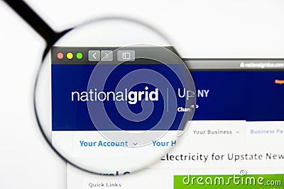 Los Angeles, California, USA - 12 March 2019: Illustrative Editorial, National Grid website homepage. National Grid logo Editorial Stock Photo