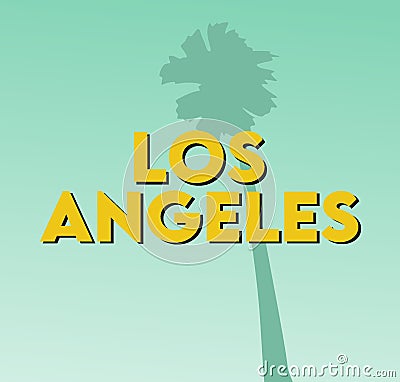 los angeles california west coast Vector Illustration