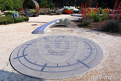 Los Angeles, California: William Mulholland Memorial located at Riverside Dr and Los Feliz Blvd, Los Angeles Editorial Stock Photo