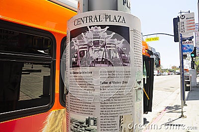 Los Angeles China town Central Plaza Editorial Stock Photo