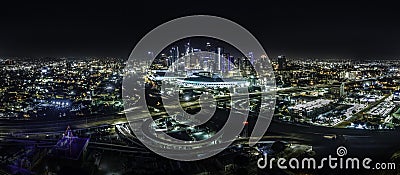 Los Angeles City at night Stock Photo