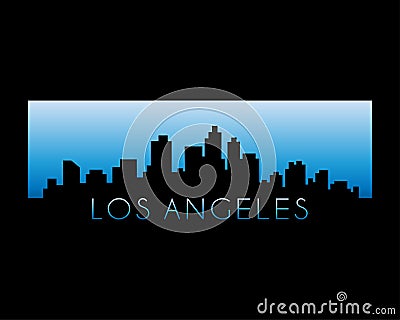 Los angeles city skyline vector illustration Vector Illustration