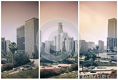 Los Angeles Down Town City Editorial Stock Photo